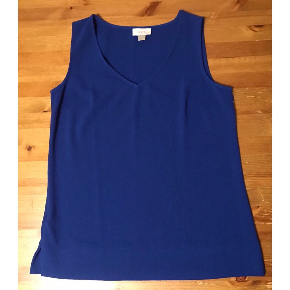 LOFT Sleeveless Top Royal Blue